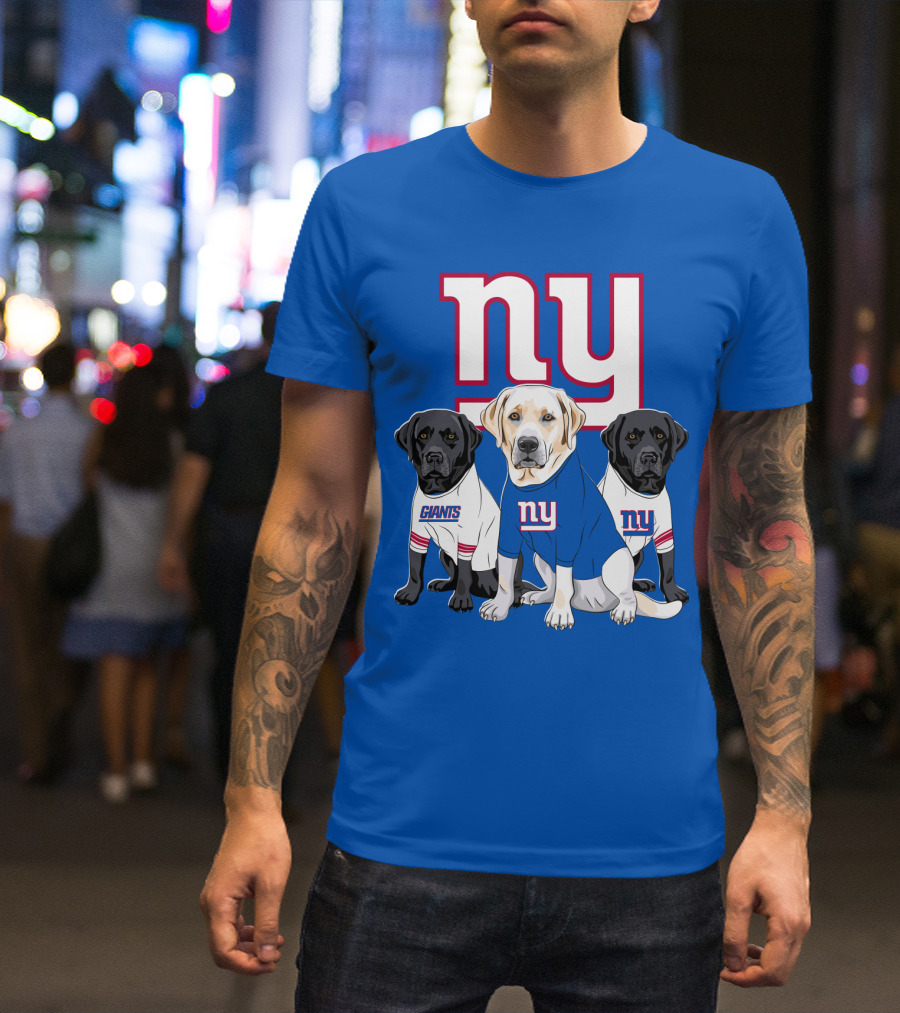 New York Giants Labrador Retriever Dogs T-Shirt