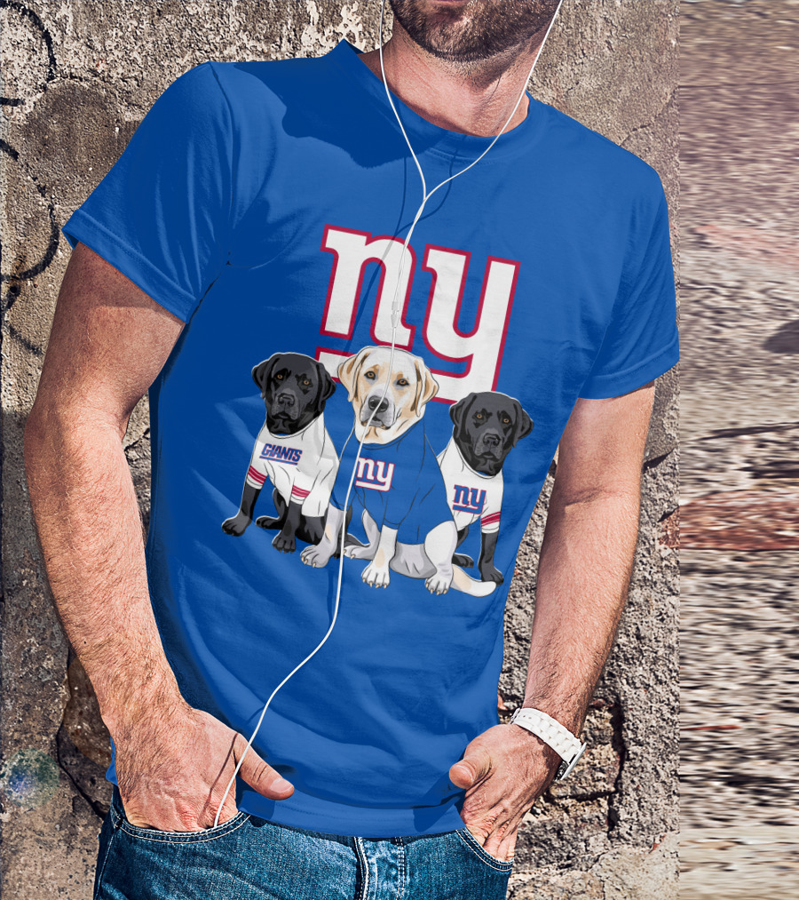 New York Giants Labrador Retriever Dogs T-Shirt