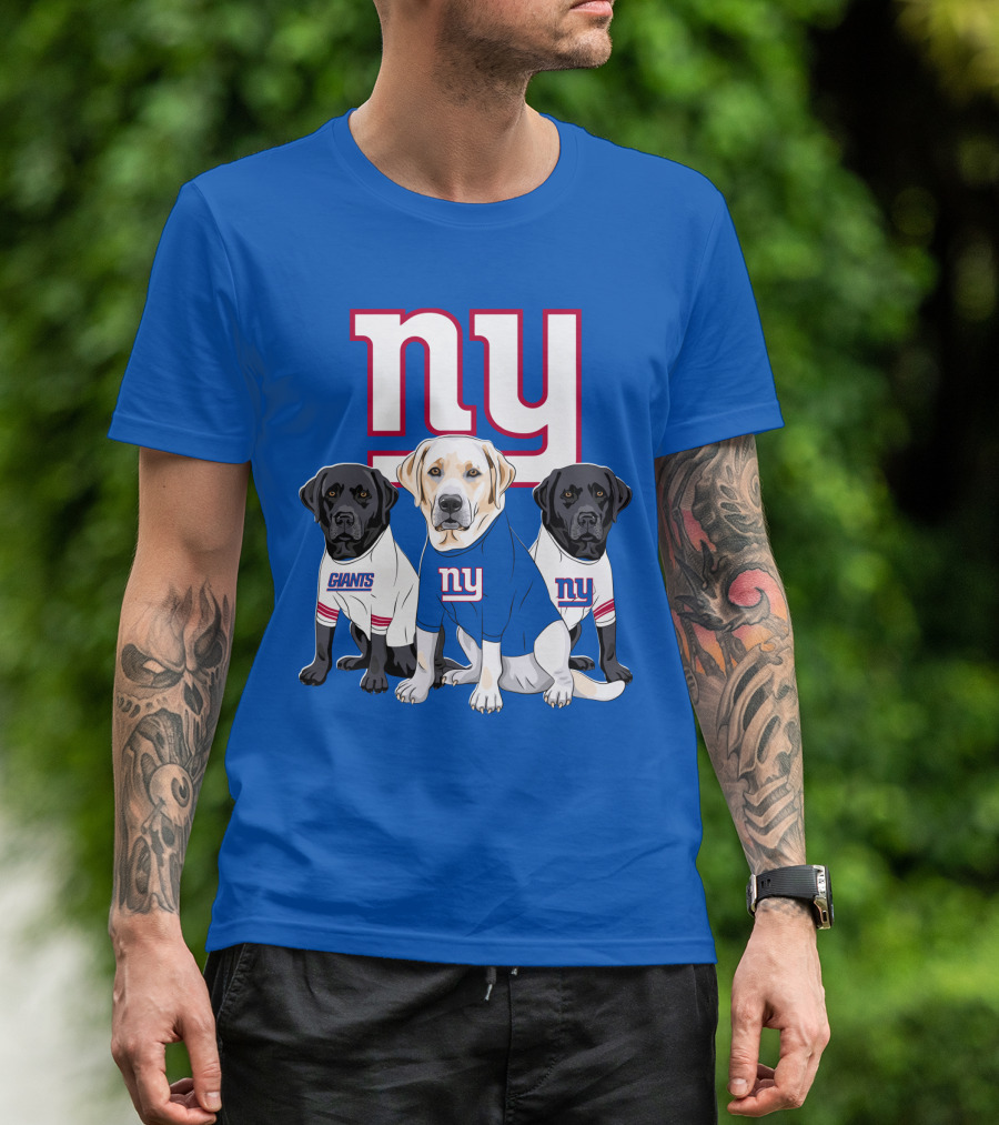 New York Giants Labrador Retriever Dogs T-Shirt