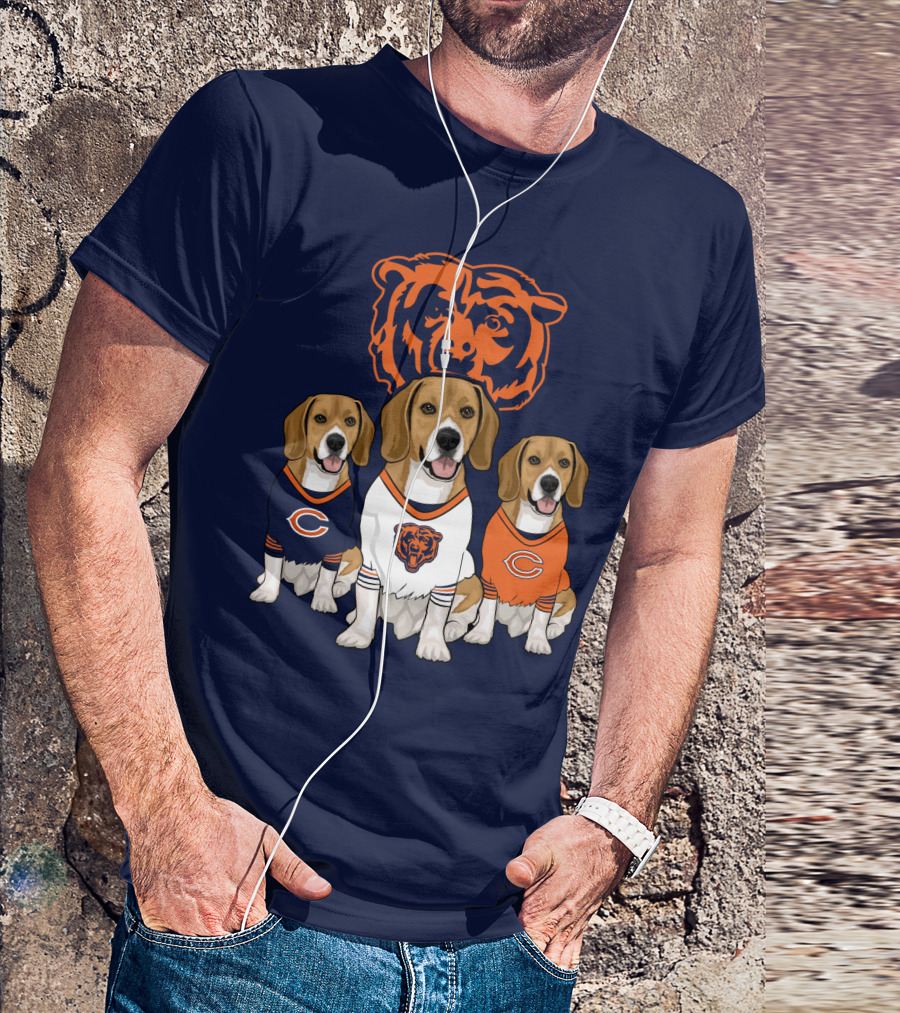 Chicago Bears Beagle Trio T-Shirt