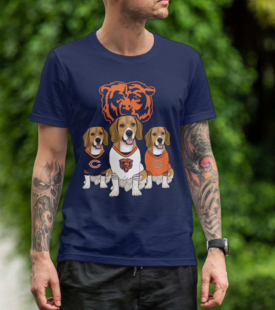 Chicago Bears Beagle Trio T-Shirt