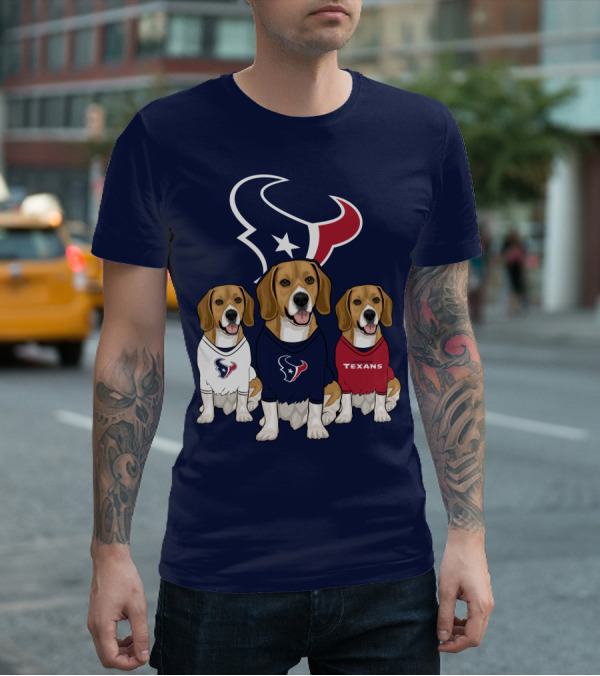 Houston Texans Beagle Trio T-Shirt