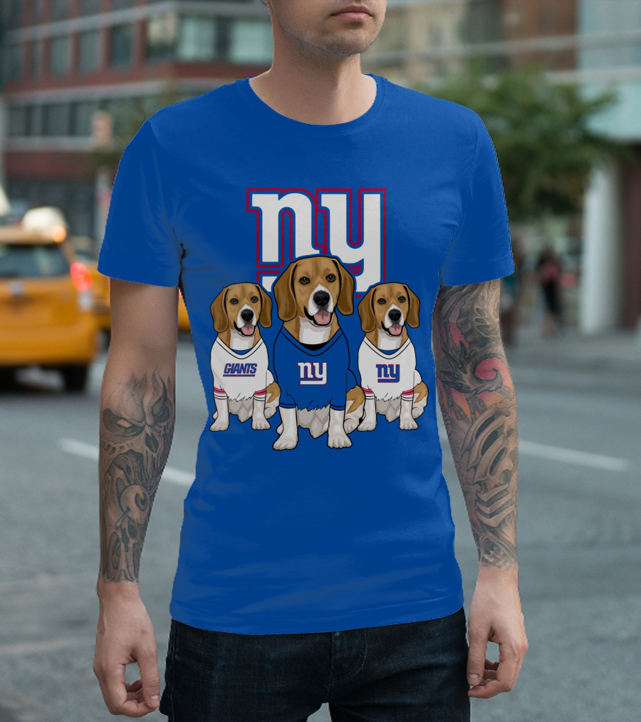 New York Giants Beagle Trio T-Shirt