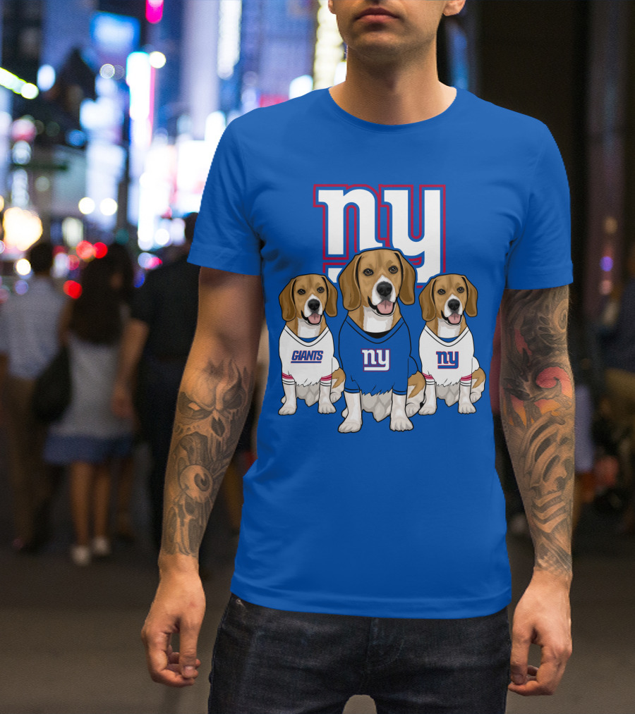 New York Giants Beagle Trio T-Shirt