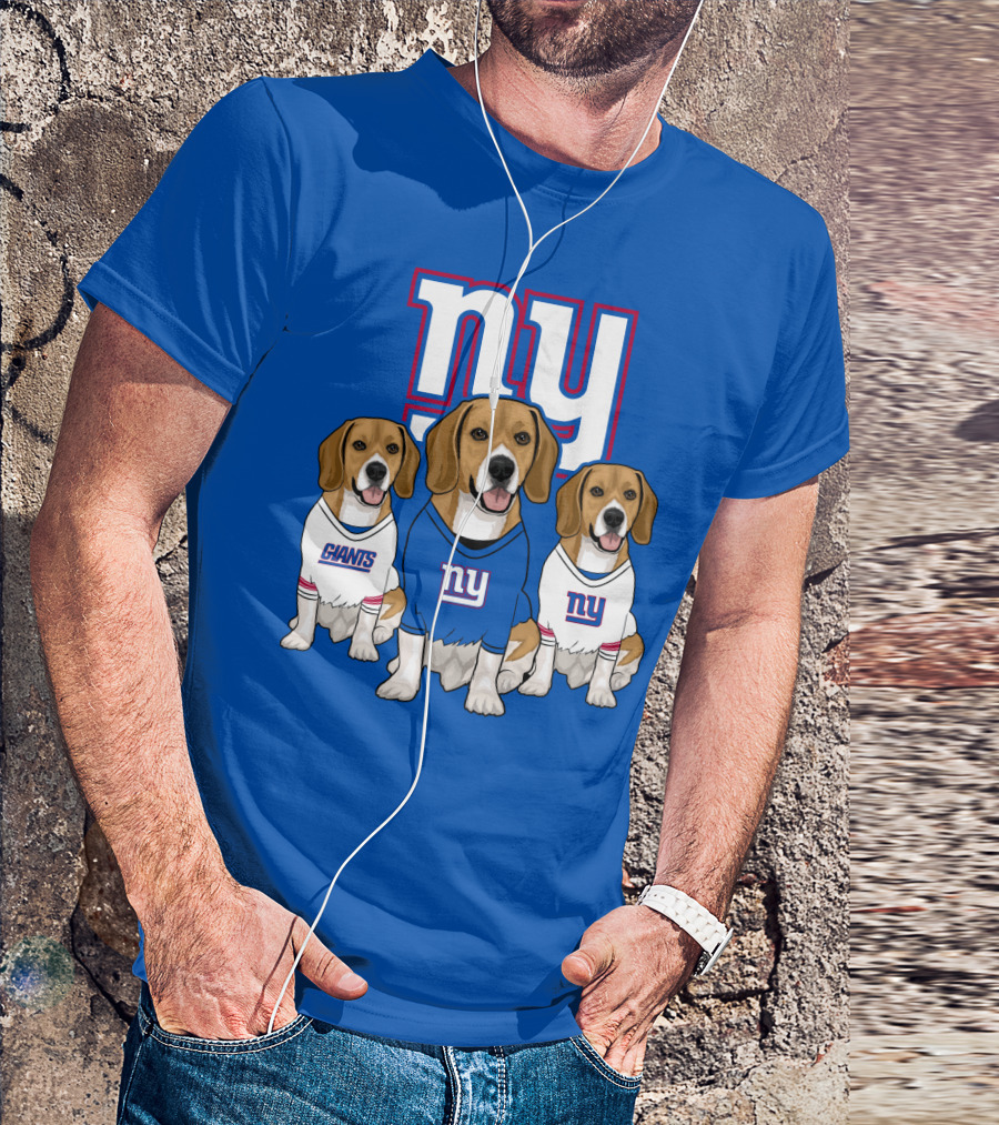 New York Giants Beagle Trio T-Shirt