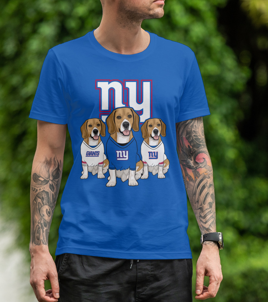 New York Giants Beagle Trio T-Shirt