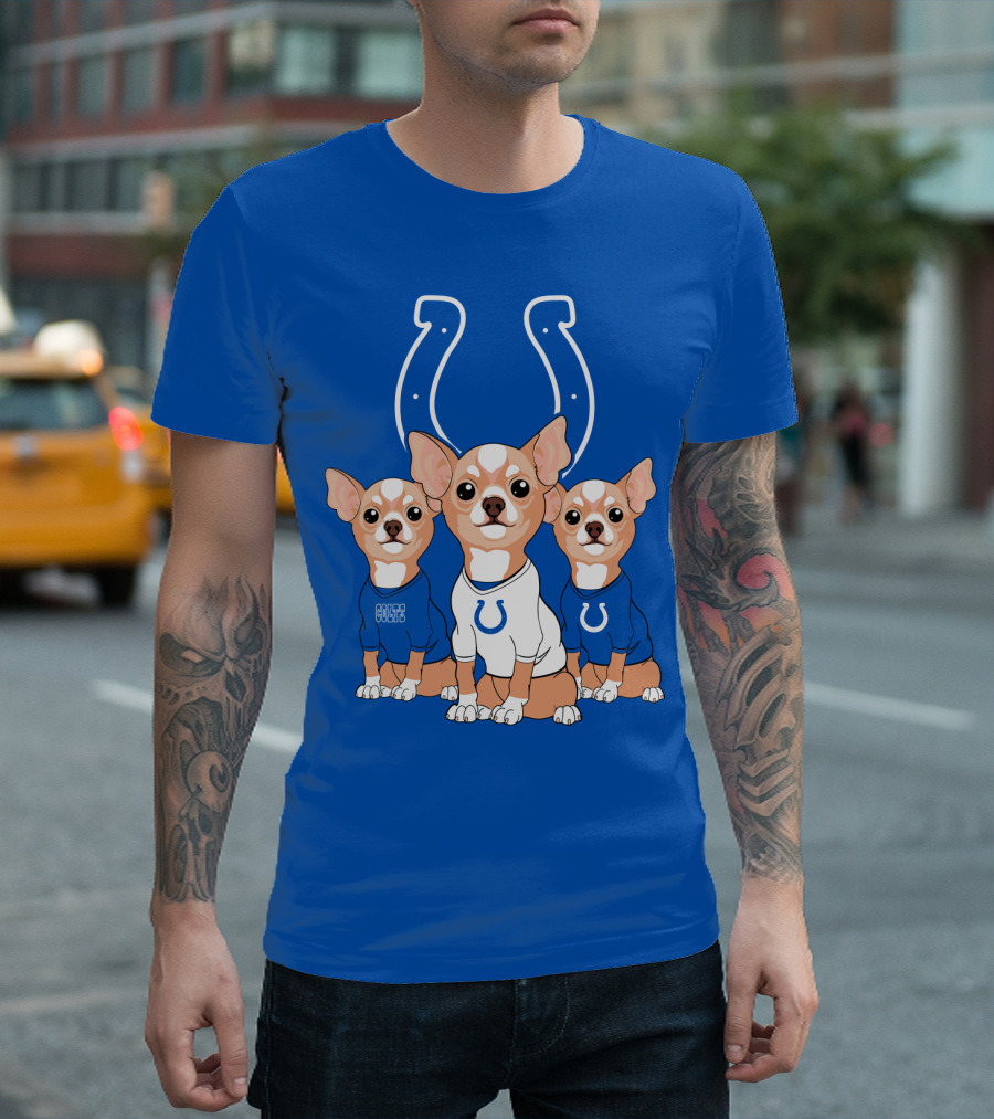 Indianapolis Colts Chihuahua Trio T-Shirt