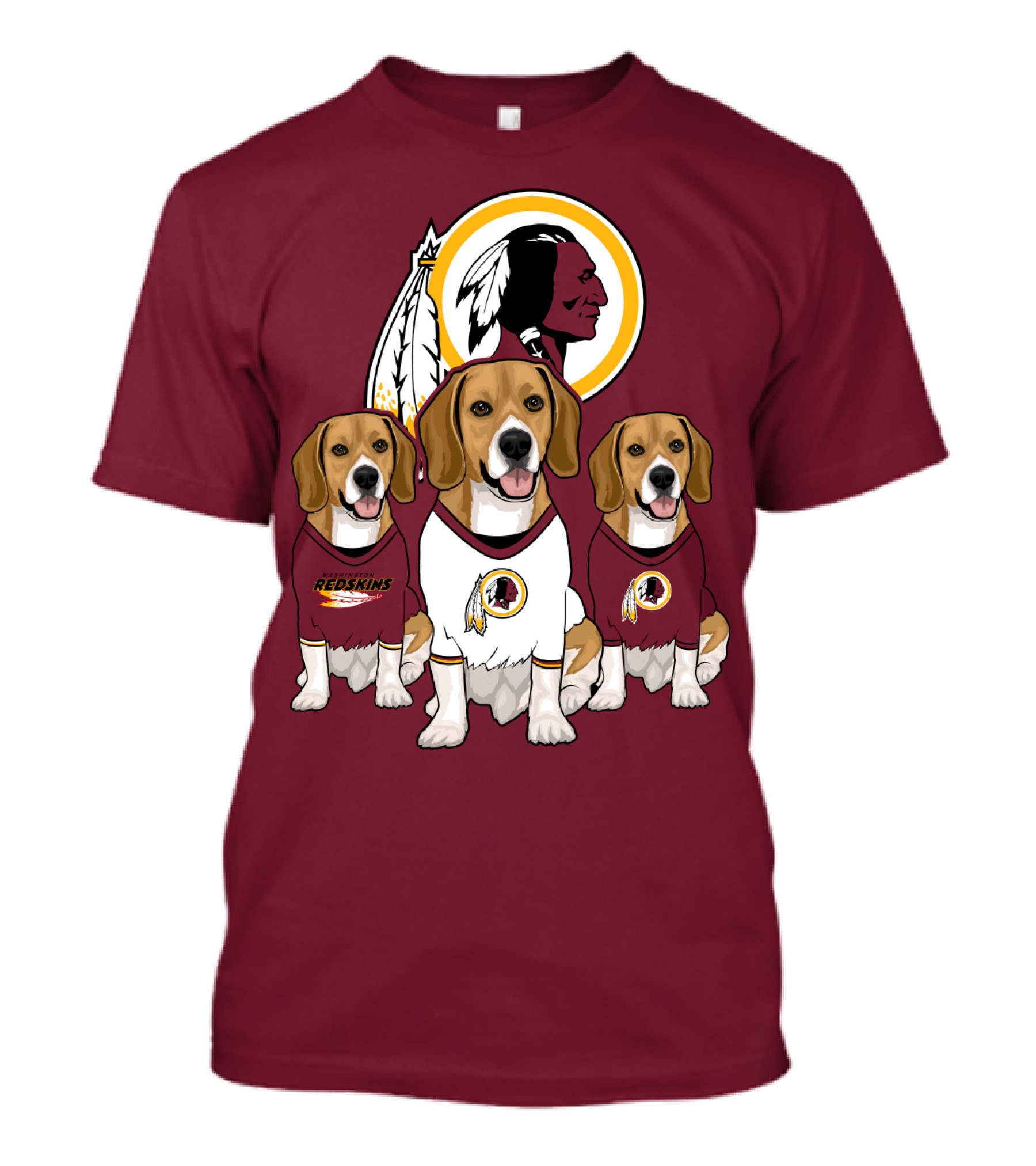 Washington Football Team Beagle Trio T-Shirt