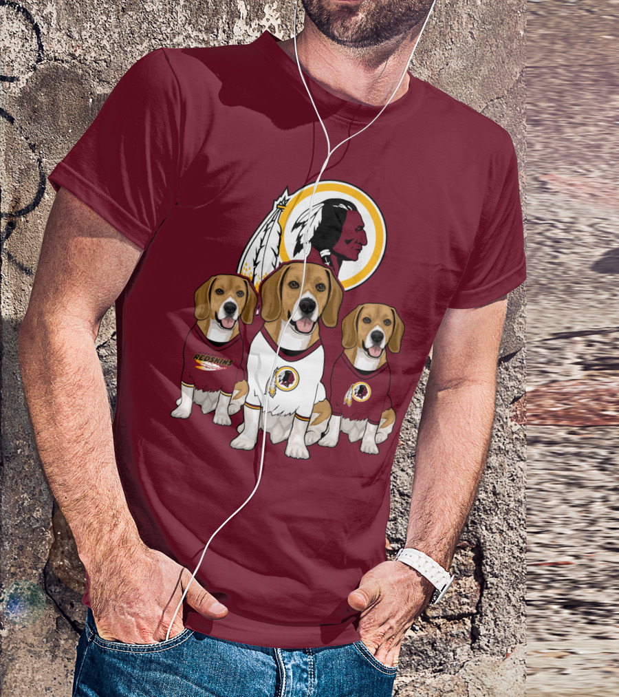 Washington Football Team Beagle Trio T-Shirt