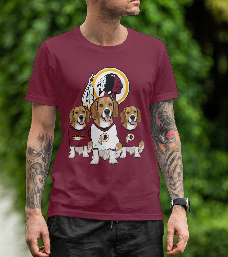 Washington Football Team Beagle Trio T-Shirt