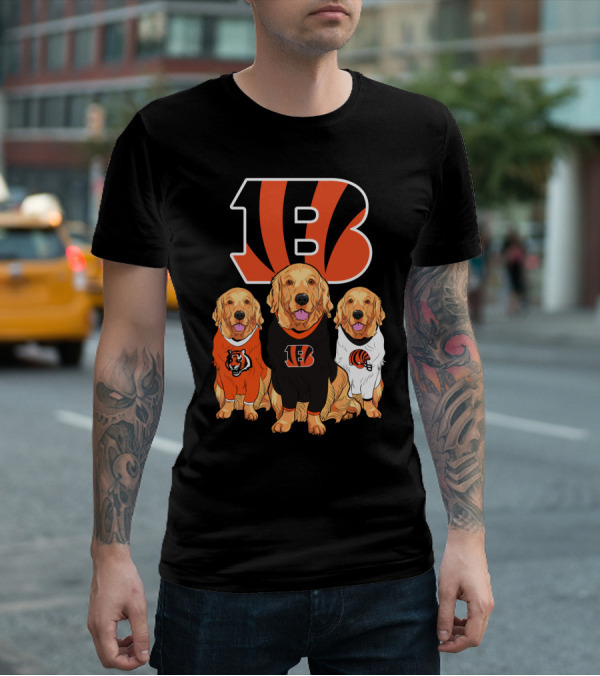 Cincinnati Bengals Beagle Dog Trio T-Shirt