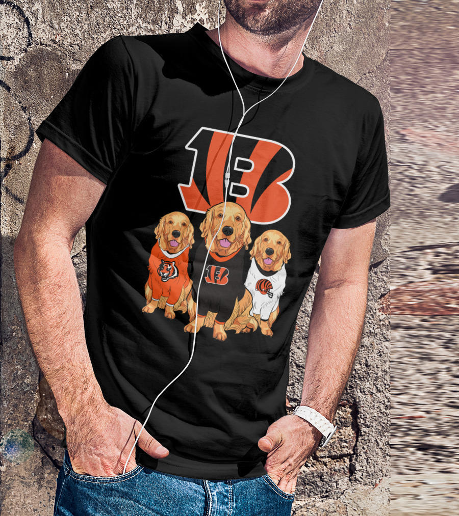 Cincinnati Bengals Beagle Dog Trio T-Shirt