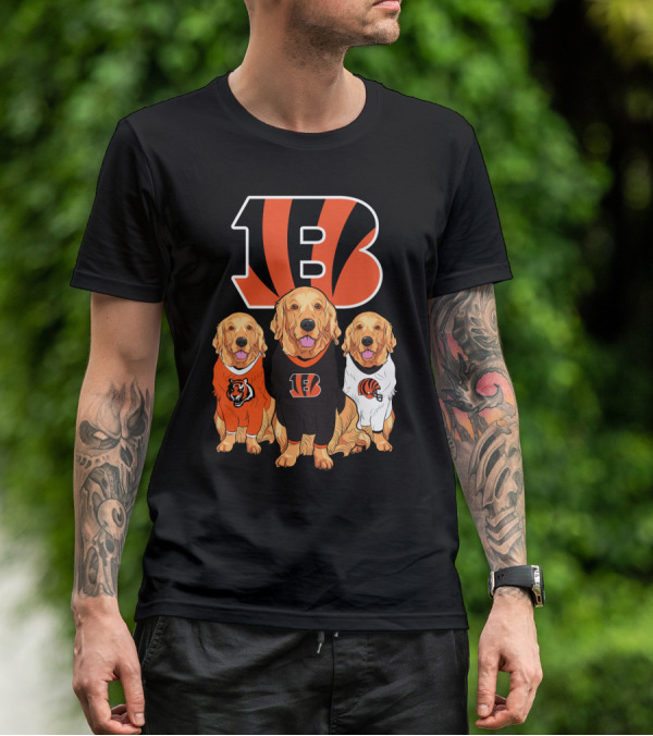 Cincinnati Bengals Beagle Dog Trio T-Shirt