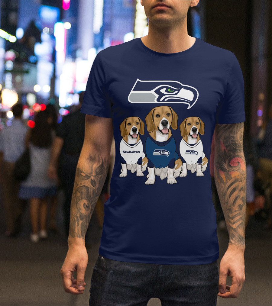 Seahawks Beagle Trio T-Shirt