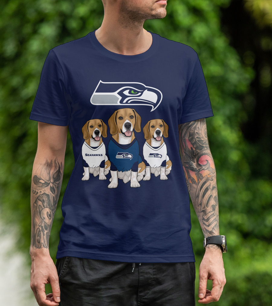 Seahawks Beagle Trio T-Shirt