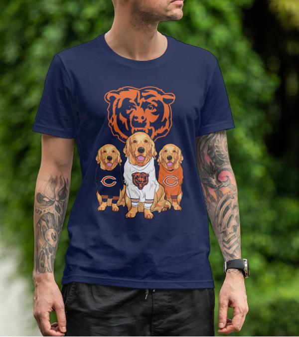 Chicago Bears Golden Retrievers T-Shirt