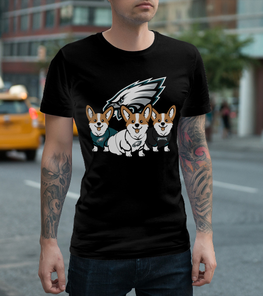 Philadelphia Eagles Corgi Trio T-Shirt