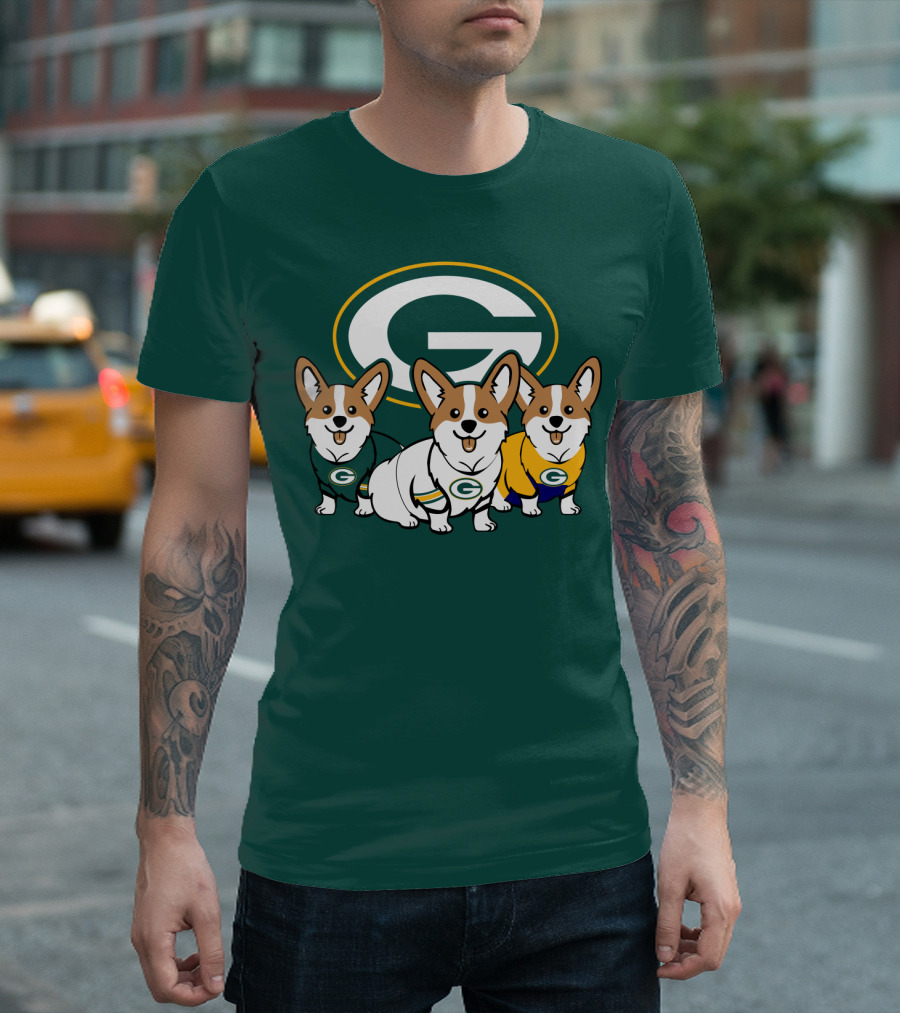 Green Bay Packers Corgi T-Shirt