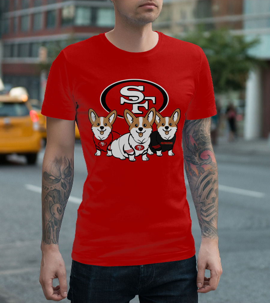 San Francisco 49ers Corgi  T-Shirt