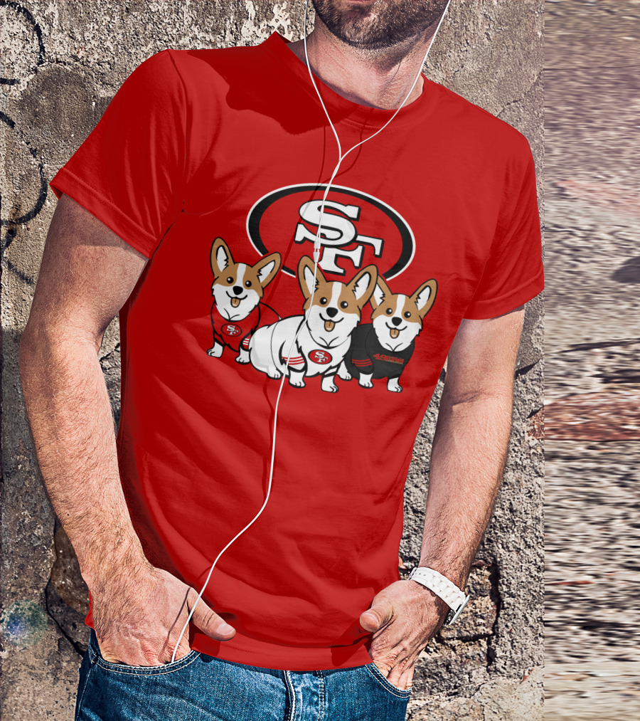 San Francisco 49ers Corgi  T-Shirt