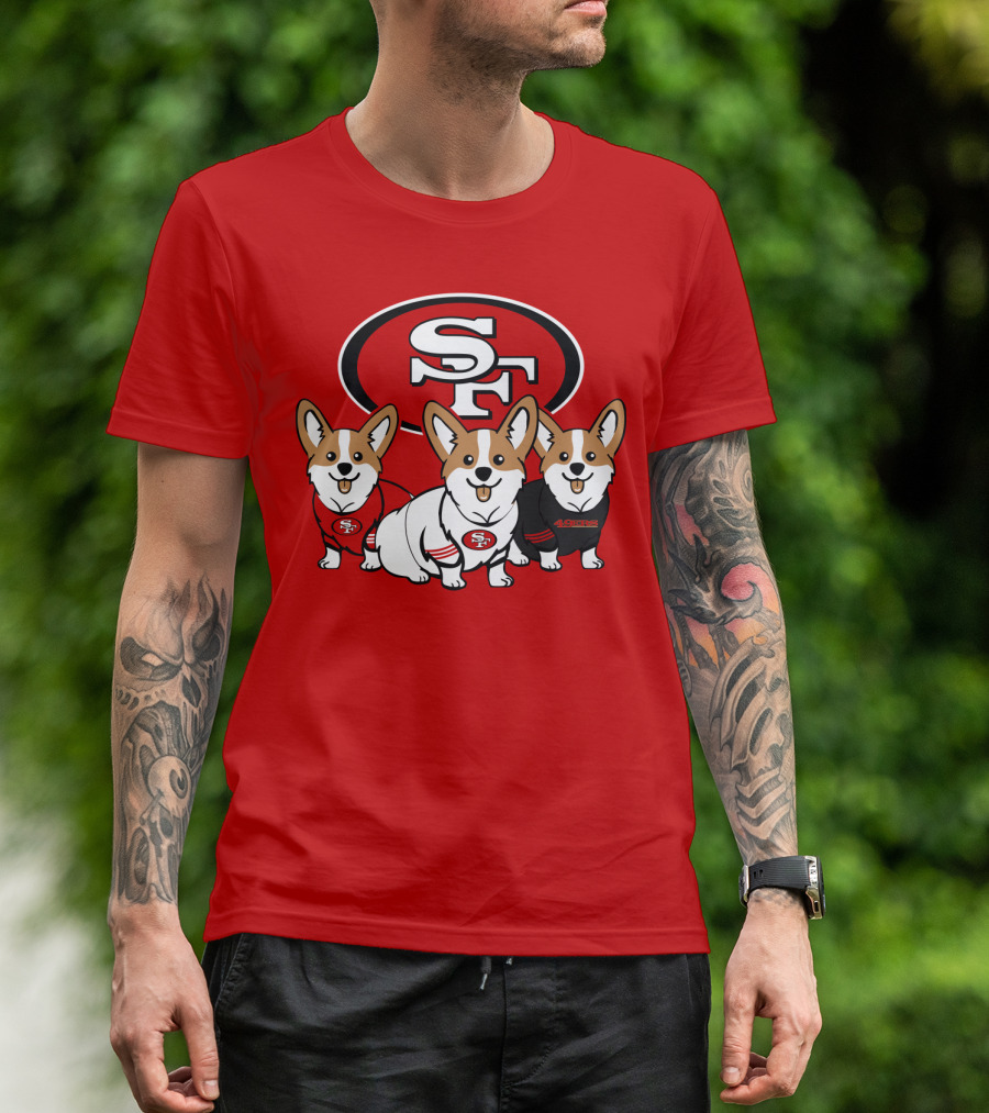 San Francisco 49ers Corgi  T-Shirt