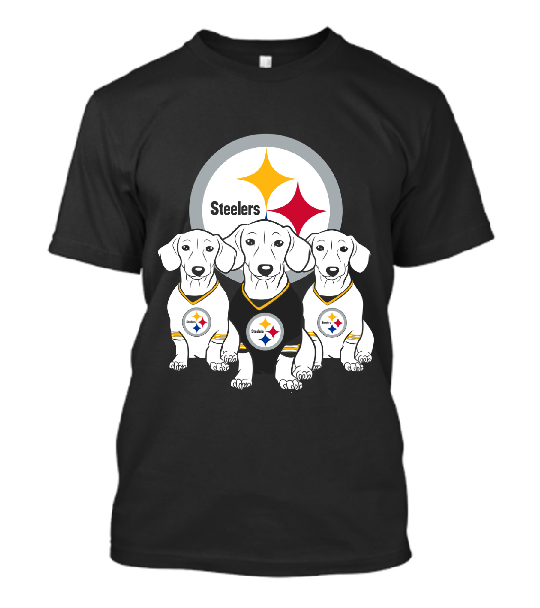 Steelers Dachshund Trio T-Shirt