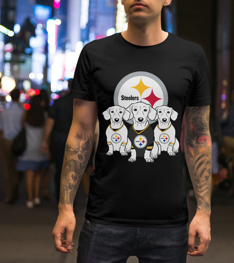 Steelers Dachshund Trio T-Shirt