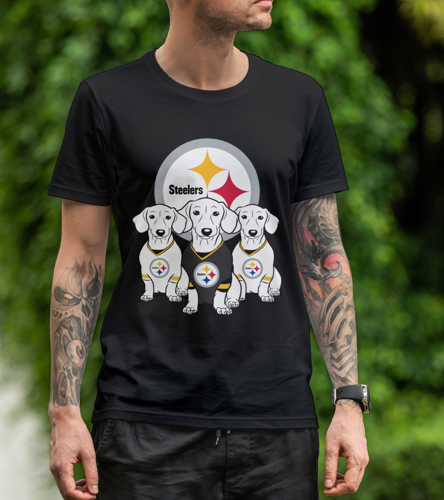 Steelers Dachshund Trio T-Shirt