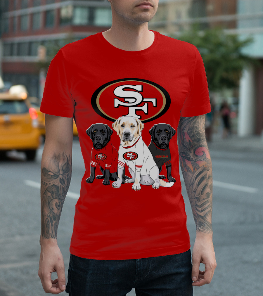 San Francisco 49ers Labrador Retriever Trio T-Shirt