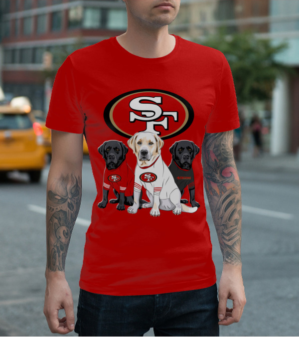 San Francisco 49ers Labrador Retriever Trio T-Shirt