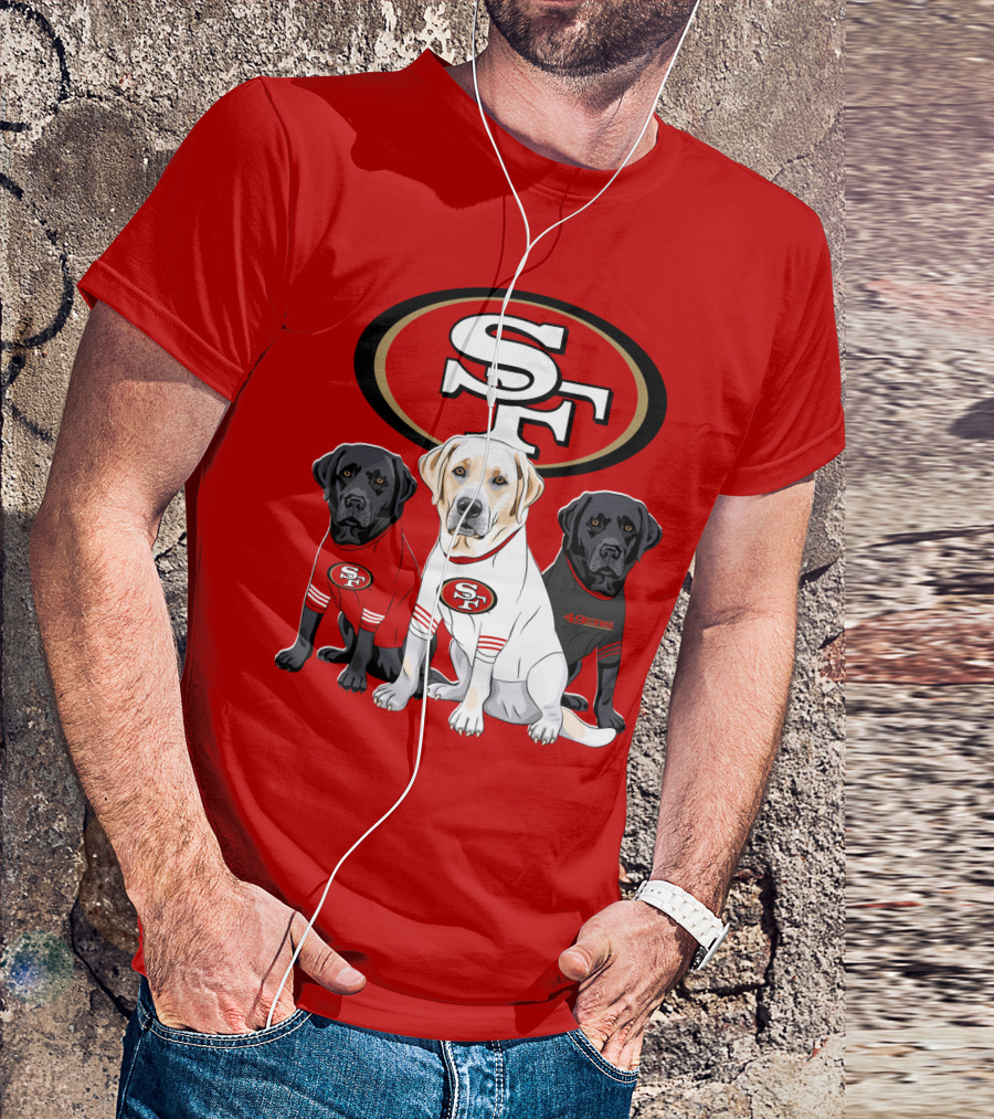 San Francisco 49ers Labrador Retriever Trio T-Shirt