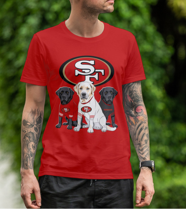 San Francisco 49ers Labrador Retriever Trio T-Shirt