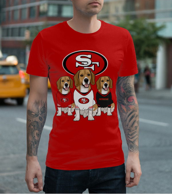 San Francisco 49ers Beagle Trio T-Shirt