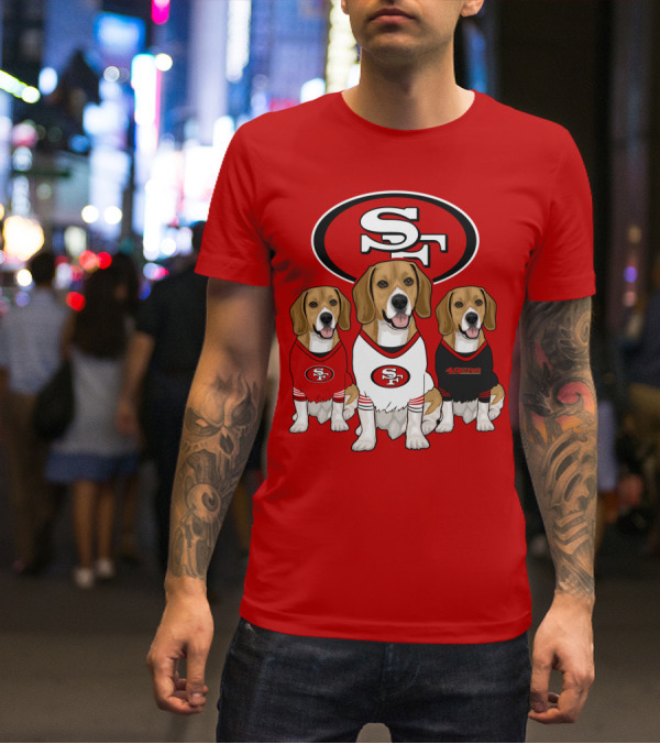 San Francisco 49ers Beagle Trio T-Shirt