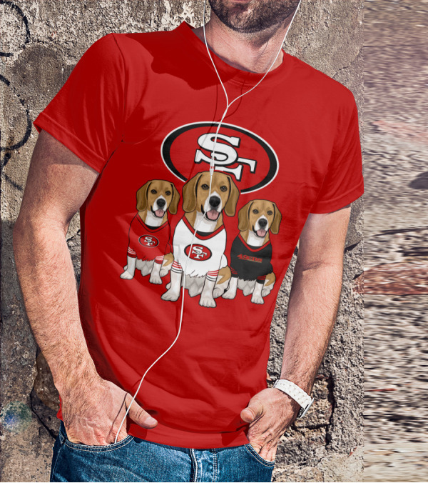 San Francisco 49ers Beagle Trio T-Shirt