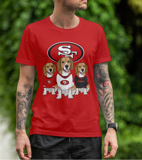 San Francisco 49ers Beagle Trio T-Shirt