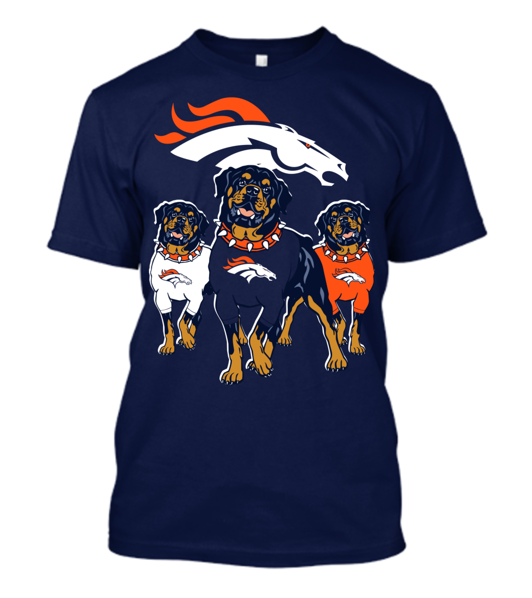 Rottweiler Dogs Denver Broncos T-Shirt