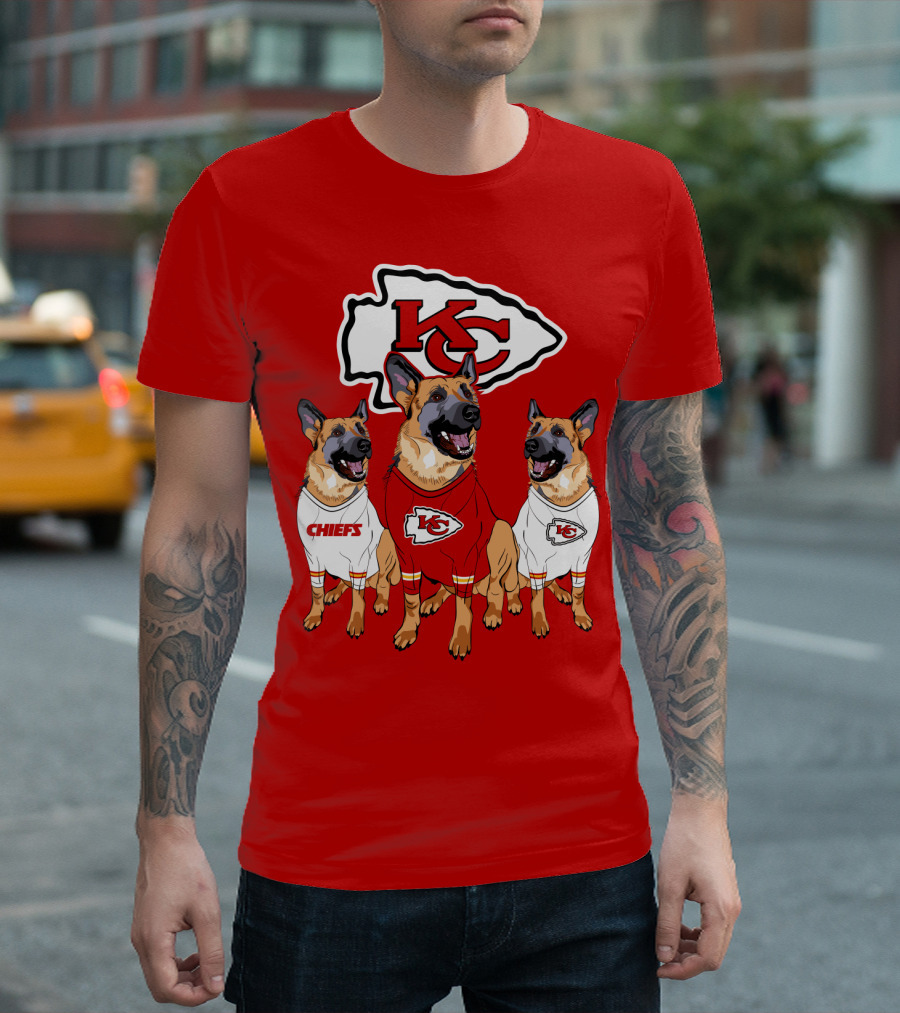 Kansas City Chiefs  German Shepherd T-Shirt