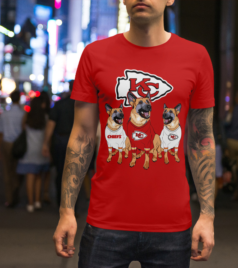 Kansas City Chiefs  German Shepherd T-Shirt