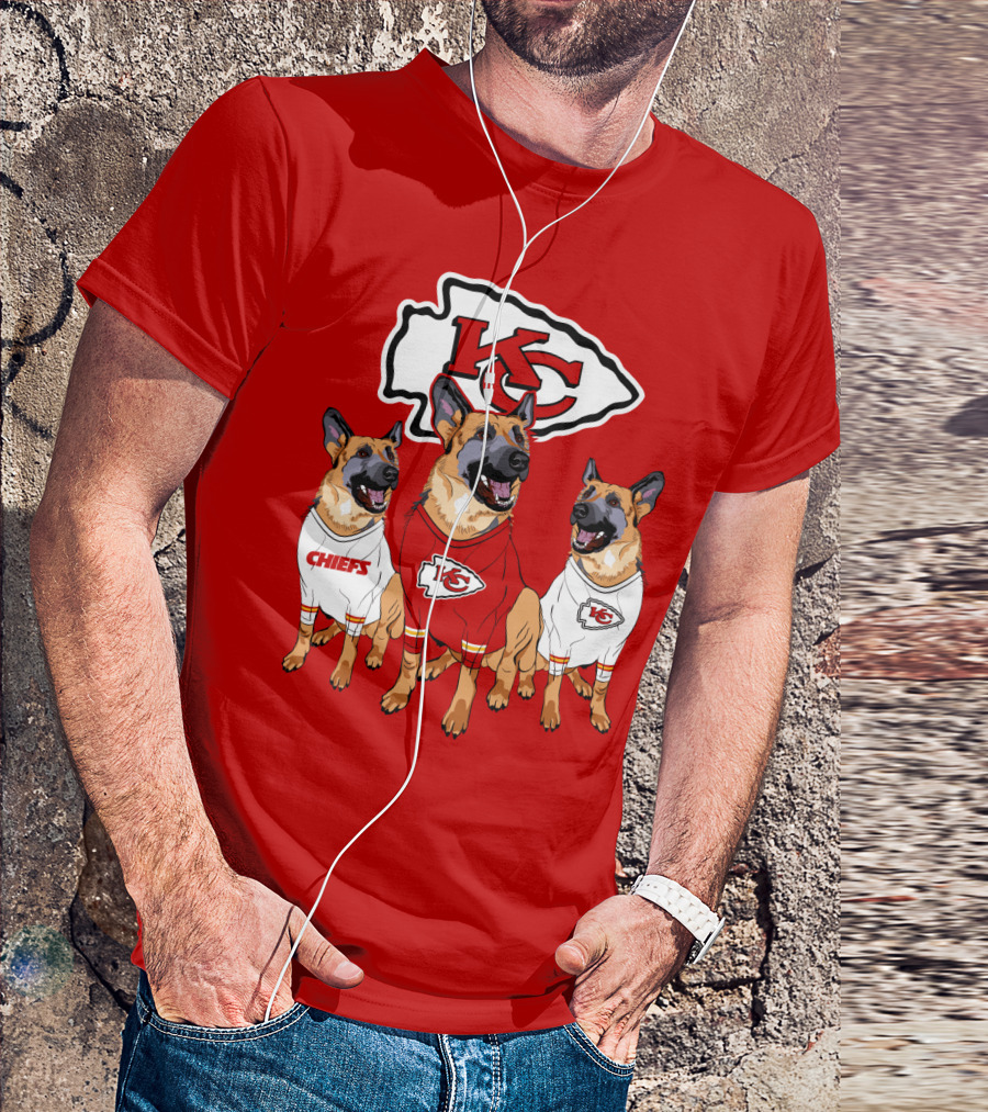 Kansas City Chiefs  German Shepherd T-Shirt