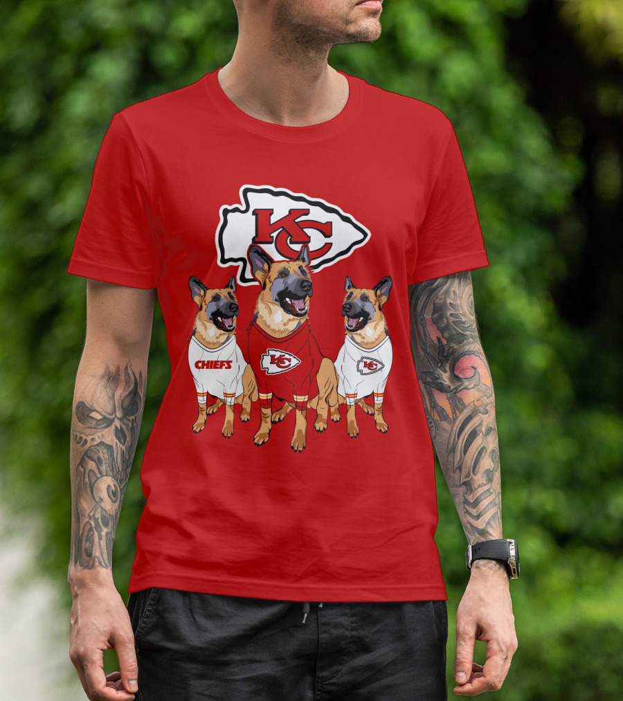 Kansas City Chiefs  German Shepherd T-Shirt