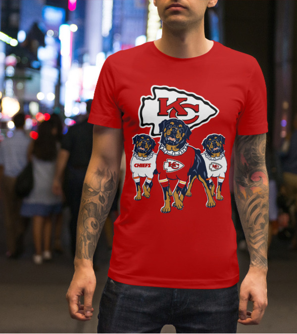 Kansas City Chiefs Rottweiler Trio T-Shirt