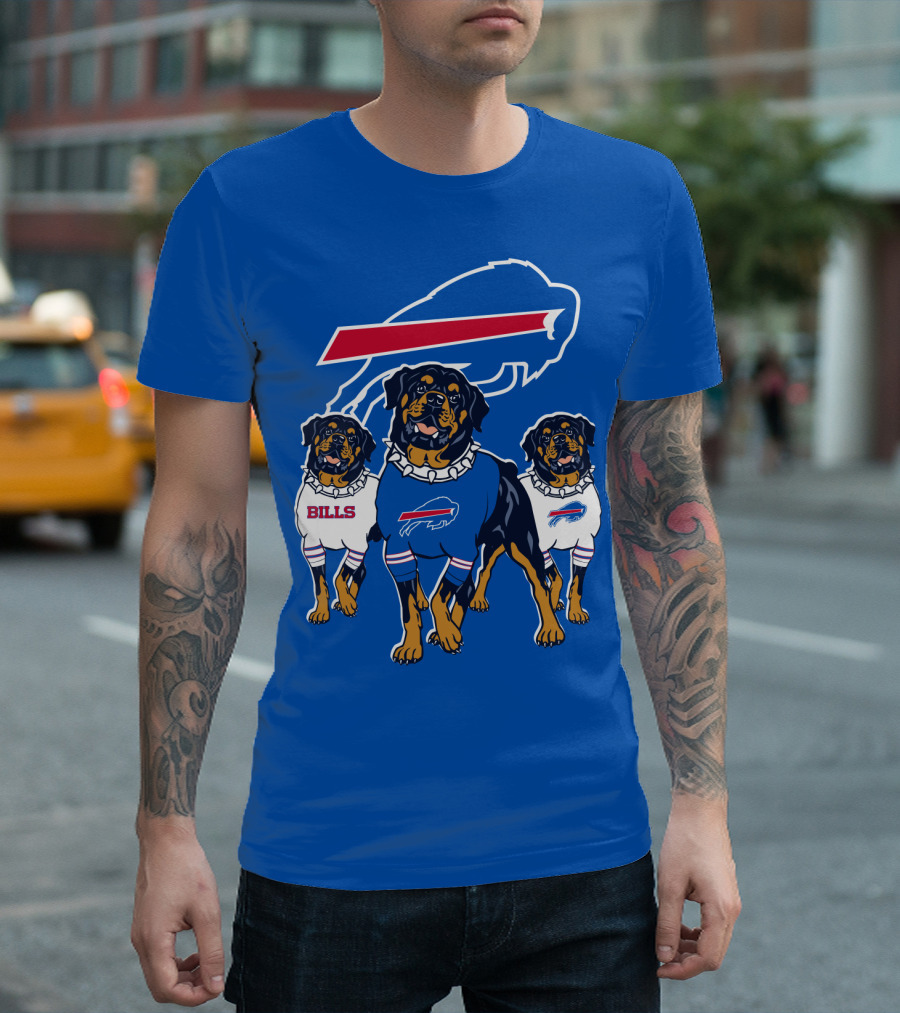 Buffalo Bills Rottweiler Trio Blue Spirit T-Shirt