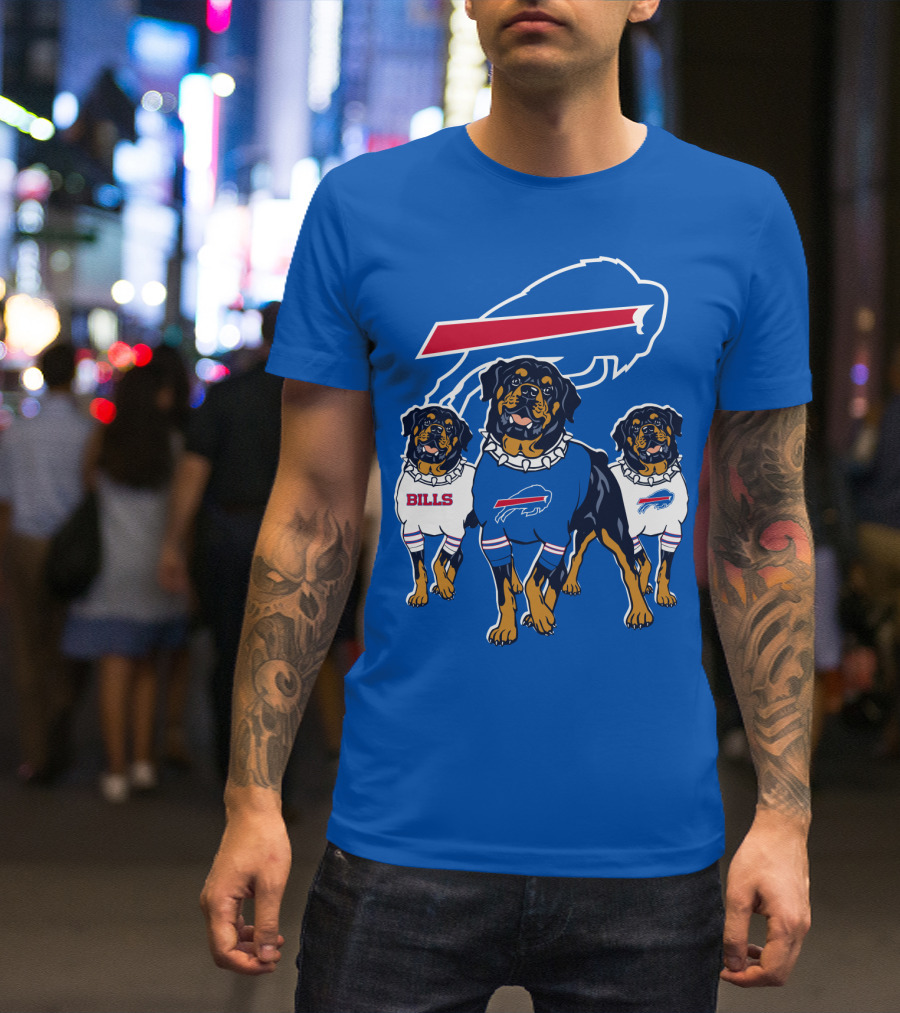 Buffalo Bills Rottweiler Trio Blue Spirit T-Shirt