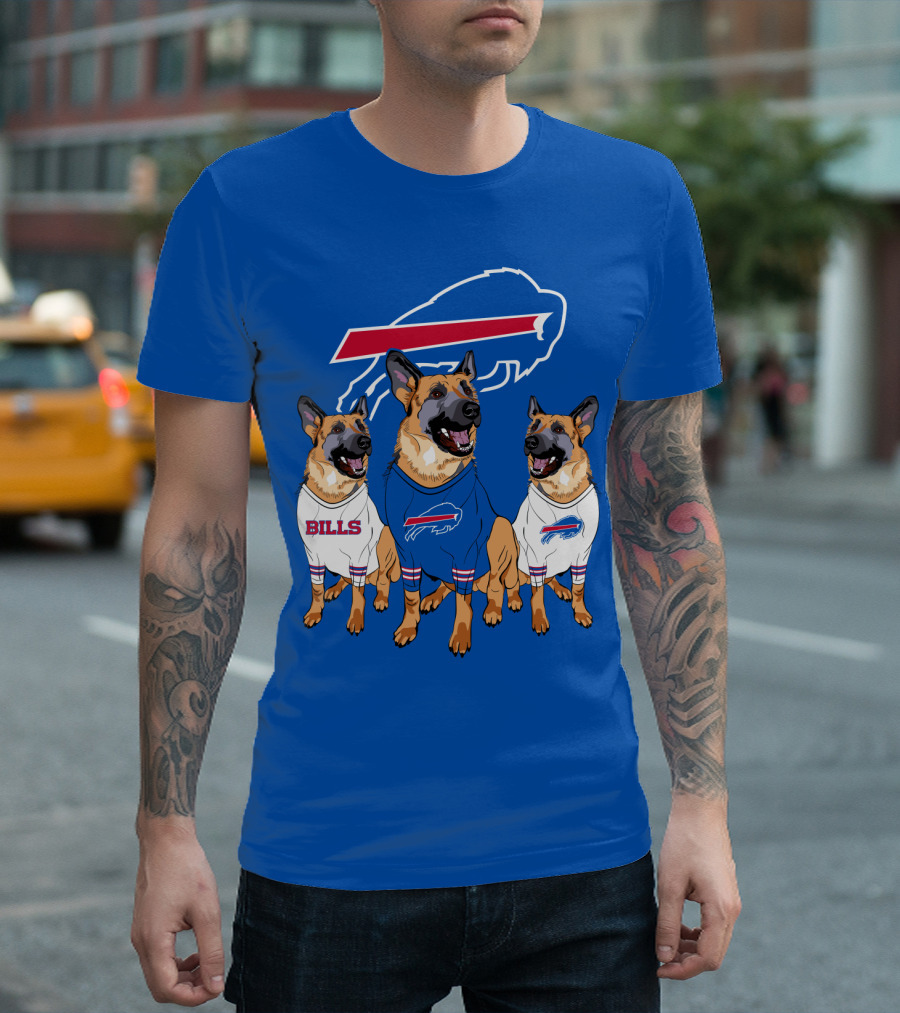 Buffalo Bills German Shepherd Trio T-Shirt