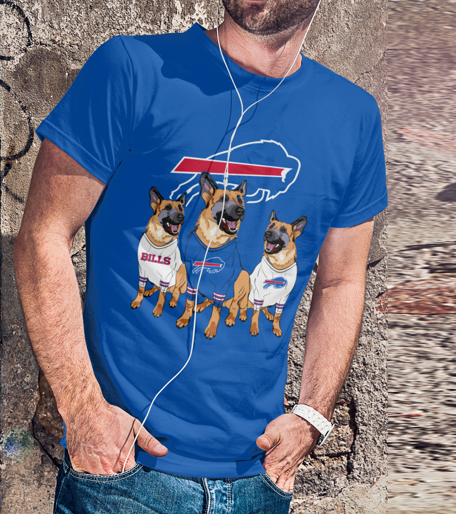 Buffalo Bills German Shepherd Trio T-Shirt