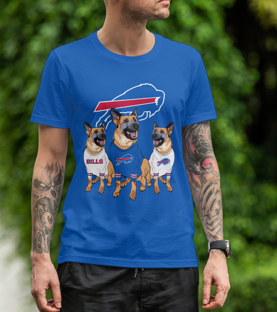 Buffalo Bills German Shepherd Trio T-Shirt