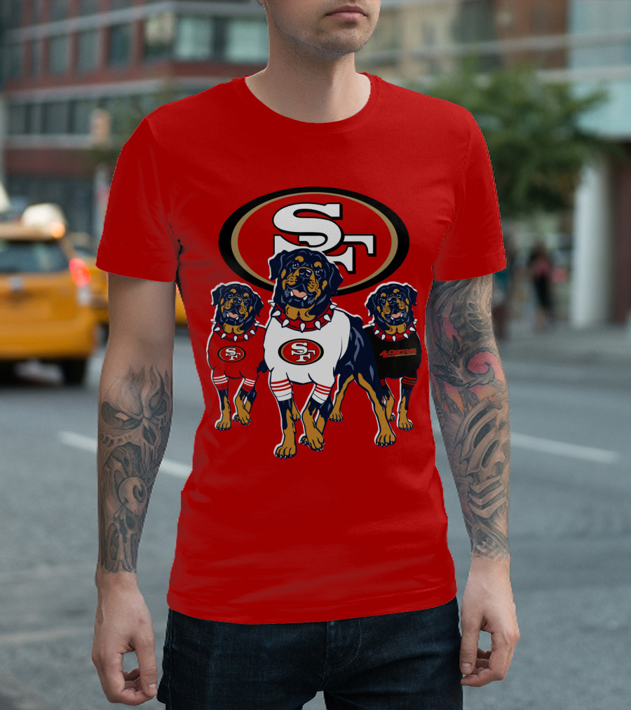 San Francisco 49ers Rottweiler Trio T-Shirt