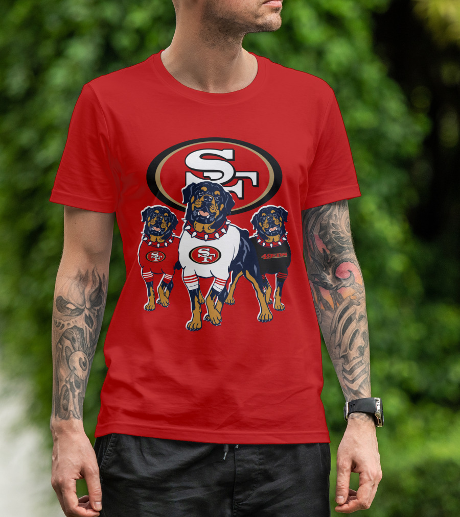 San Francisco 49ers Rottweiler Trio T-Shirt