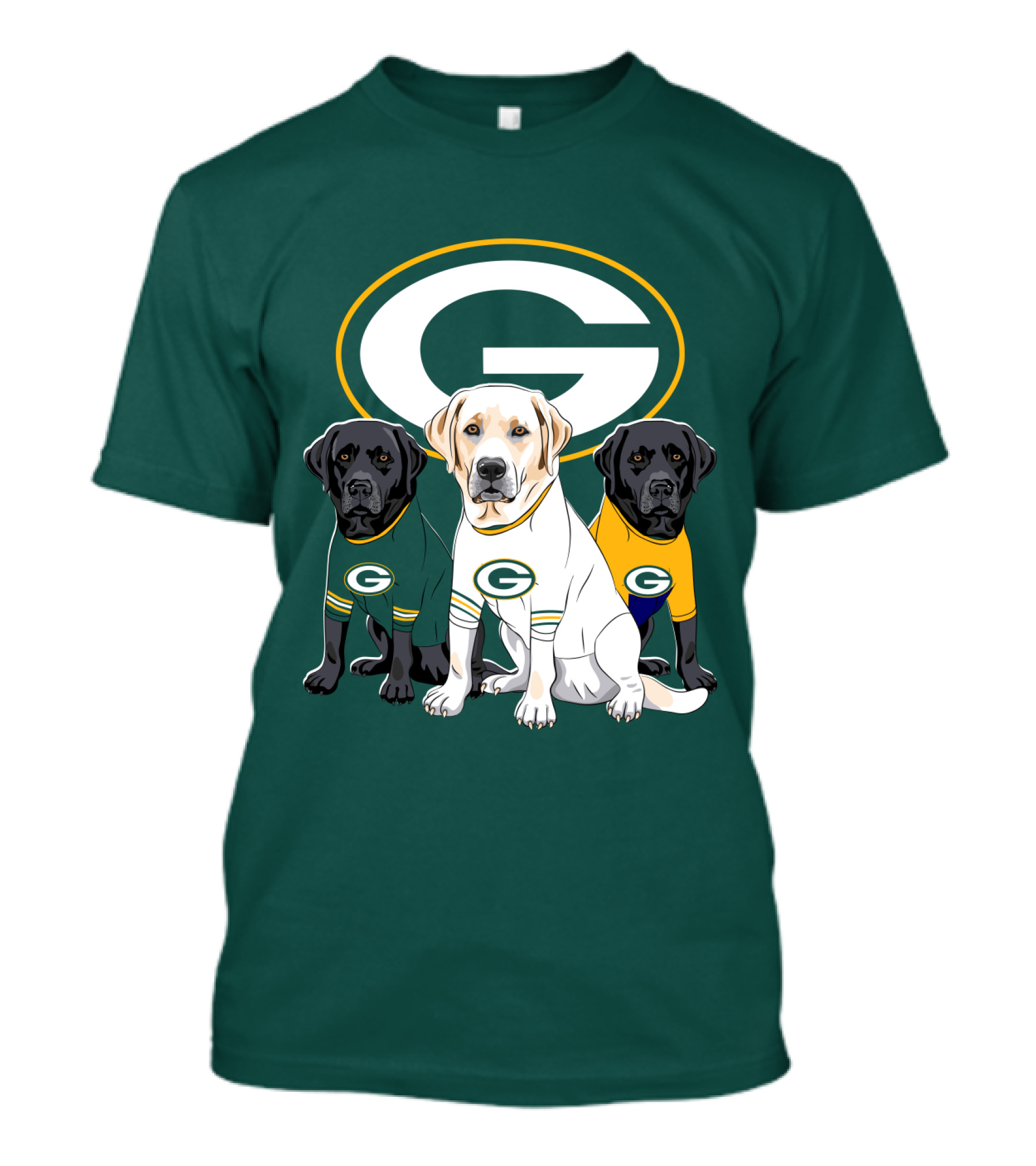 Green Bay Packers Labrador Retriever Trio T-Shirt